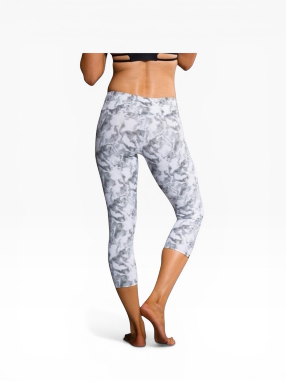 new Onzie Δ Hot Yoga Fitness Waterproof Capris Yoga Pants Δ White Jedi Med Large - Picture 3 of 16